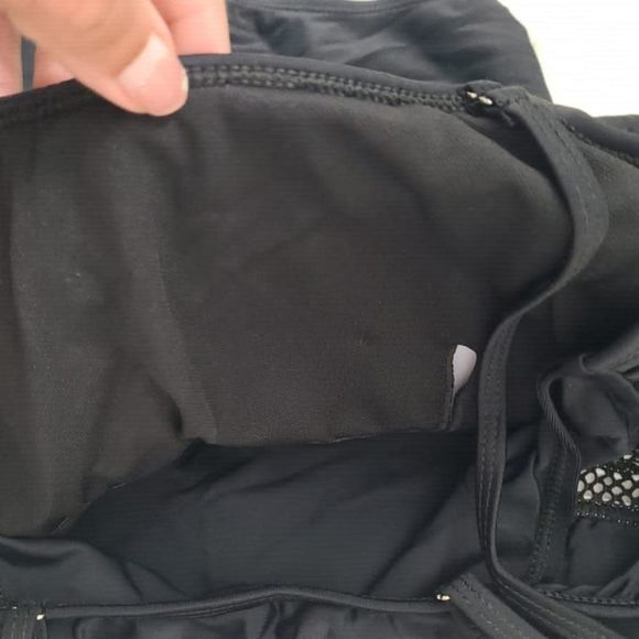 Women plus size swim suit one piece solid black large big bathing suit beach wea - Picture 6 of 6